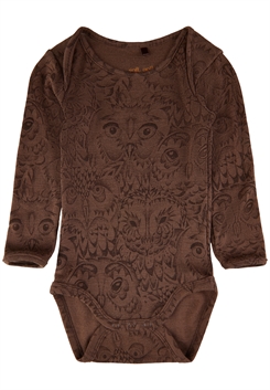 Soft Gallery Bob body, LIMITED AOP Owl wool - Cacao Brown